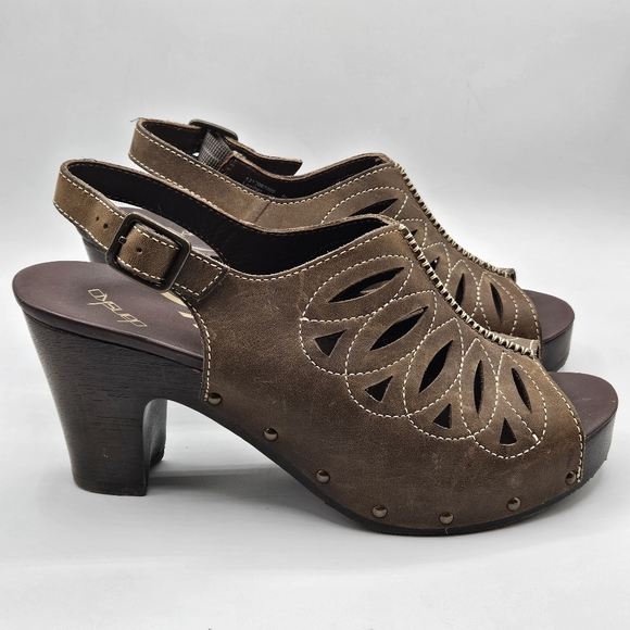 Dansko Rowena leather peep toe 3.75" heels size 41 US size 10.5/11 - Picture 6 of 16